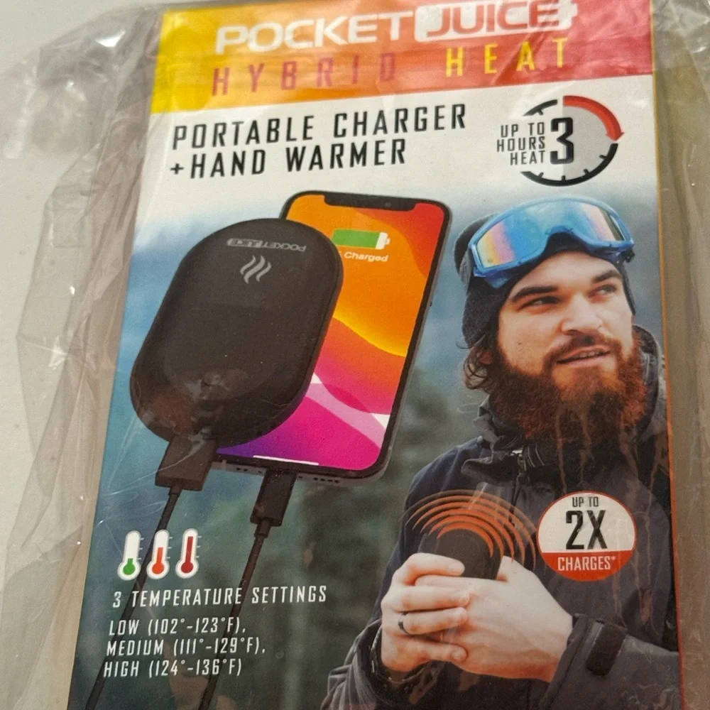 Hybrid Heat Portable Charger and Hand Warmer - Classic Black